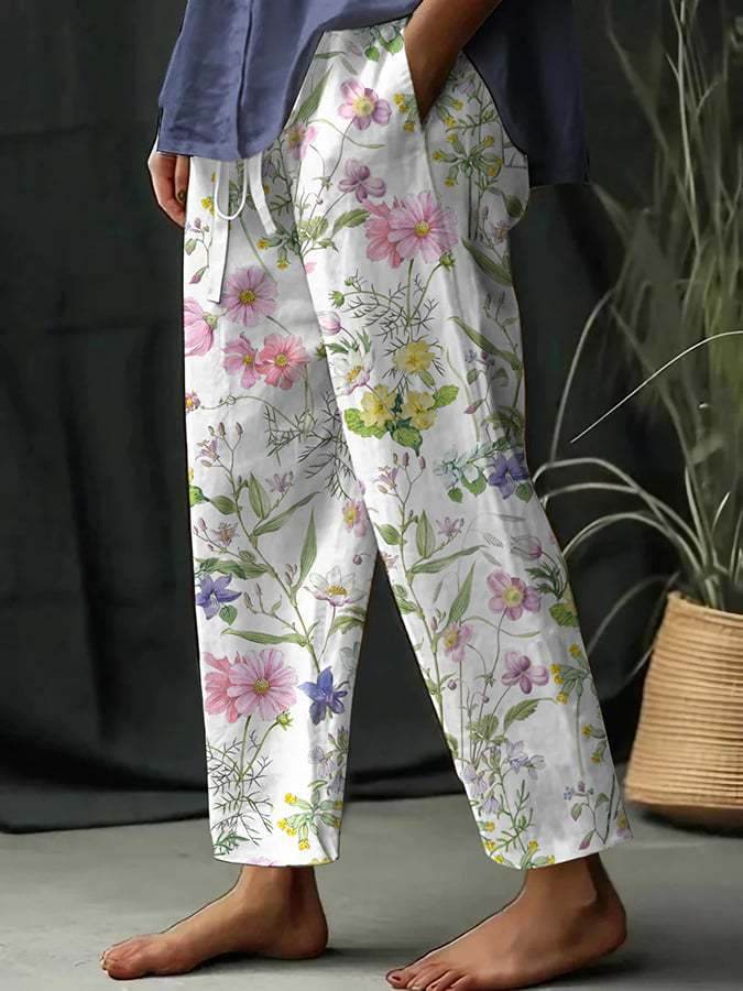 Combinaison décontractée à imprimé floral et motif floral - Droxev