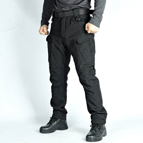 Pantalon tactique d'hiver pour homme, doublé polaire, imperméable, en peau de requin, softshell - Droxev