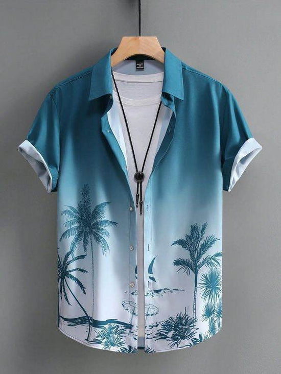 Chemise homme à imprimé floral hawaïen, en promotion - Droxev