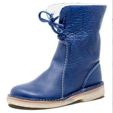 Bottes Martin confortables à semelle plate pour femmes, bottes basses polyvalentes - Droxev
