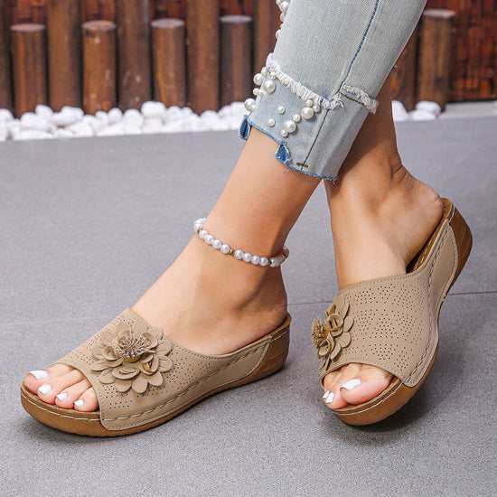 Sandales creuses pour femmes, chaussures de plage et de vacances - Droxev