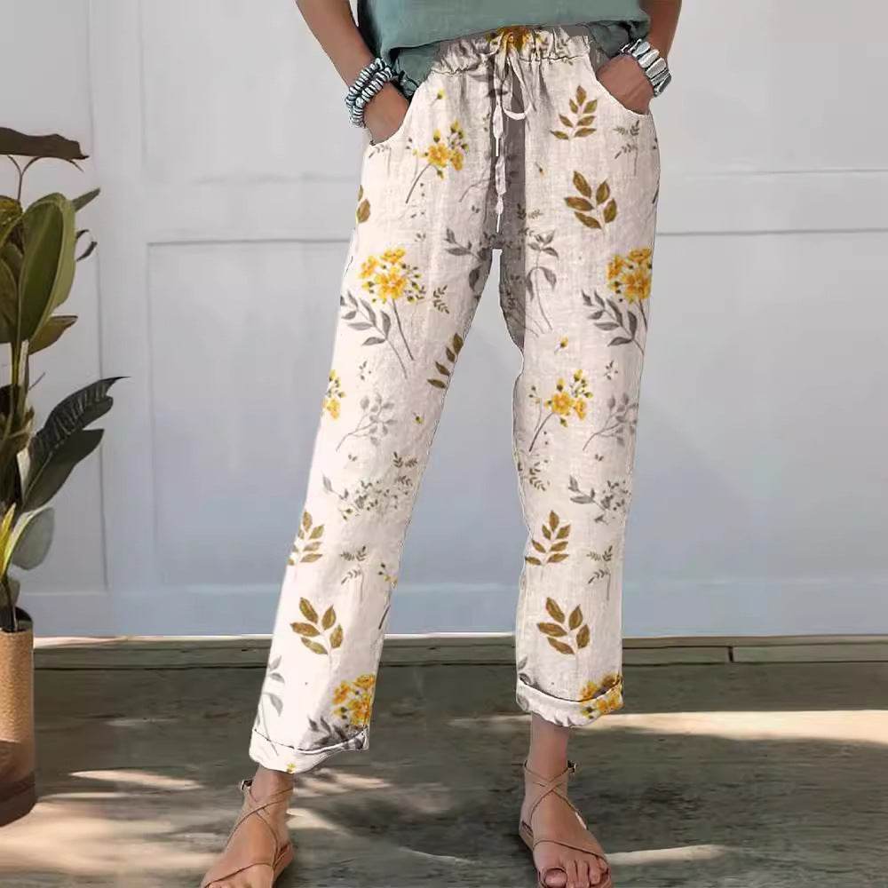 Pantalons décontractés imprimés à la mode - Droxev