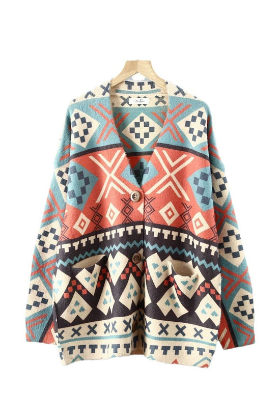 Cardigan à col en V Vêtements d'extérieur pour femmes - Droxev