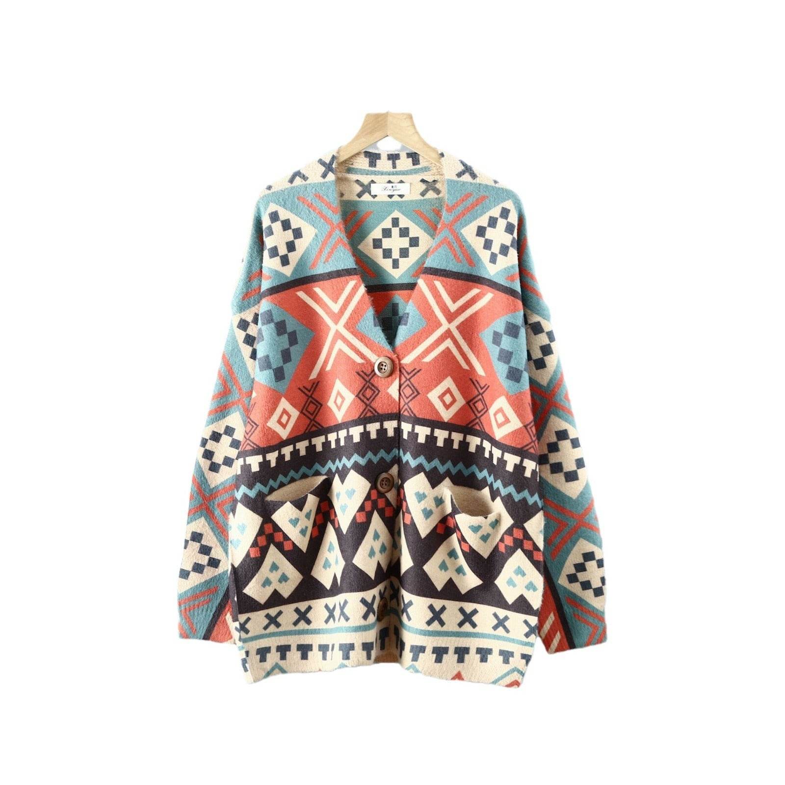 Cardigan à col en V Vêtements d'extérieur pour femmes - Droxev