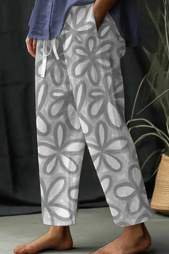 Combinaison décontractée à imprimé floral et motif floral - Droxev