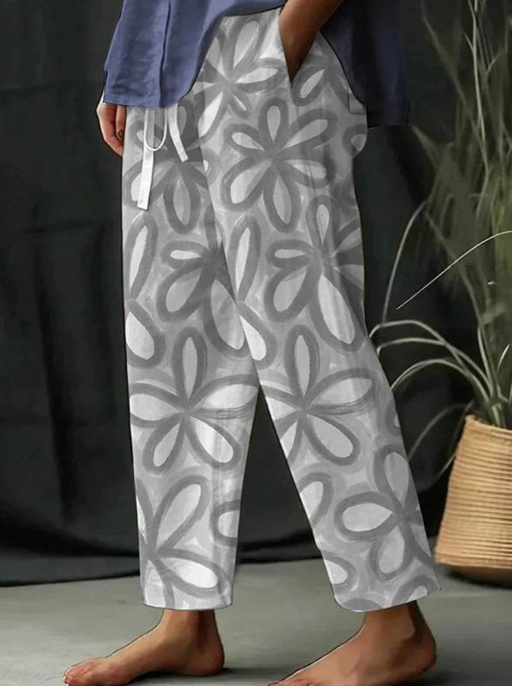 Combinaison décontractée à imprimé floral et motif floral - Droxev