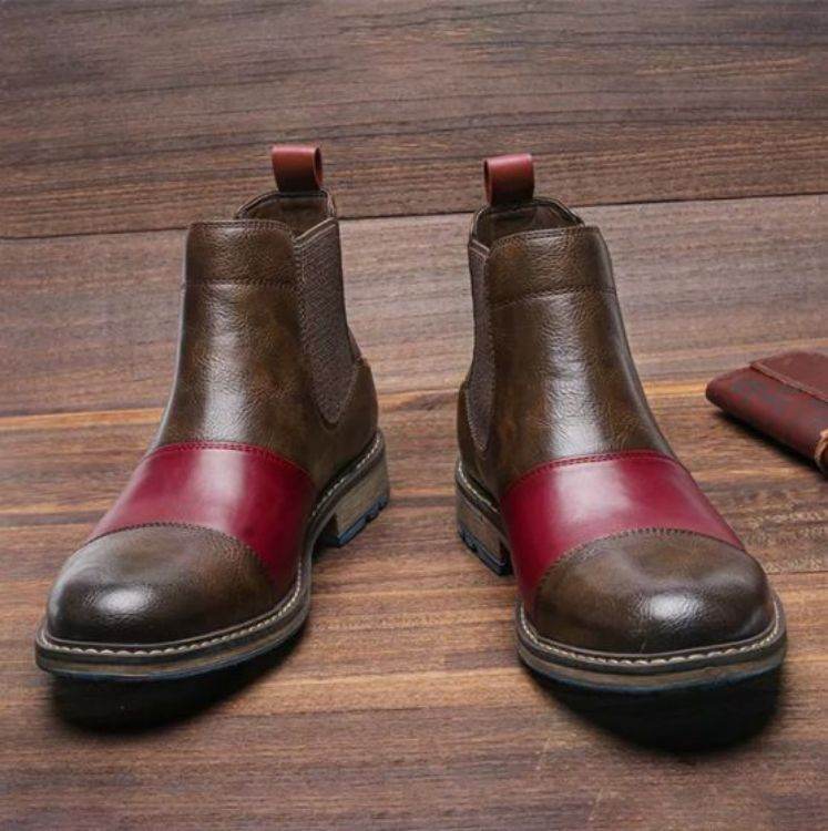 Bottes en cuir pour hommes de grande taille Bottes simples