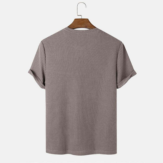 T-shirts basiques d'été à col rond et couleur unie pour hommes - Droxev