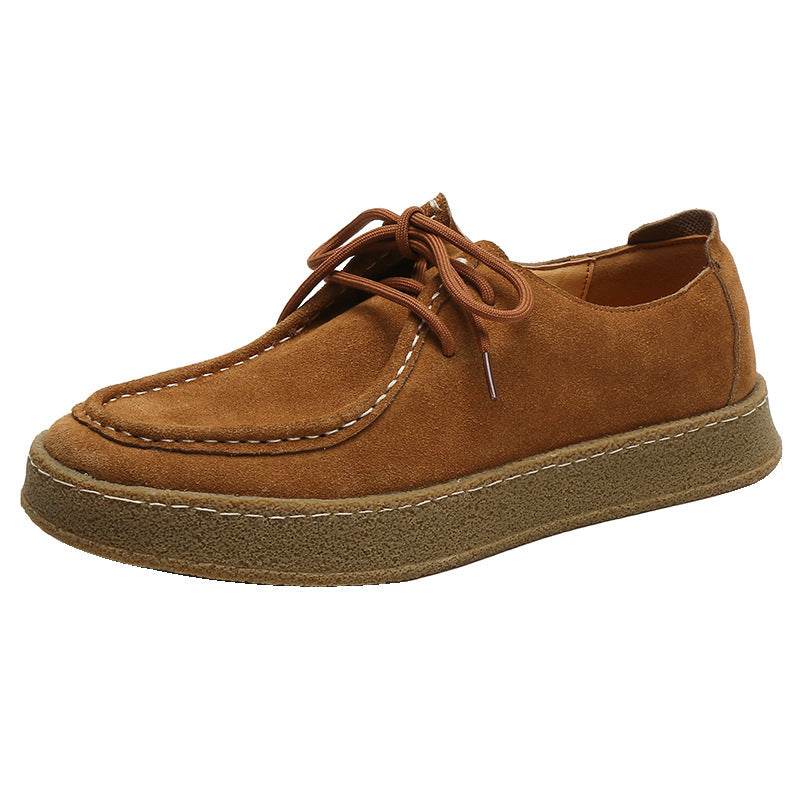 Chaussures décontractées en cuir et daim de style britannique - Droxev