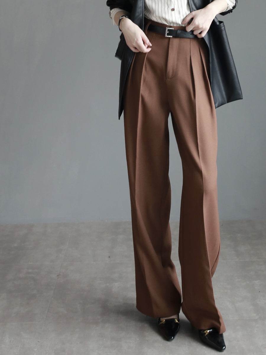 Pantalon de costume pour femme, pantalon slim à jambes larges - Droxev