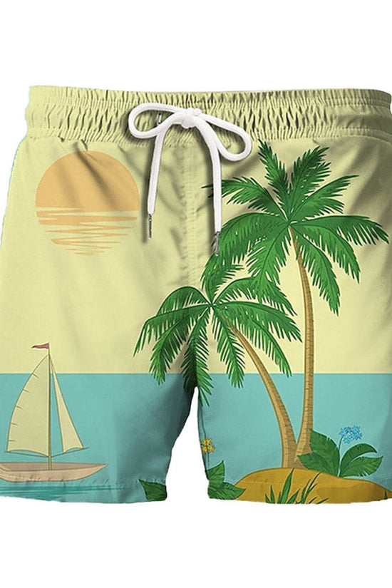 Pantalon de plage décontracté pour homme, imprimé numérique 3D, motif feuille de bananier japonais, été - Droxev