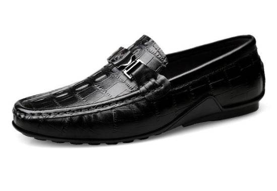 Chaussures basses en cuir pour hommes, chaussures décontractées et professionnelles en cuir - Droxev