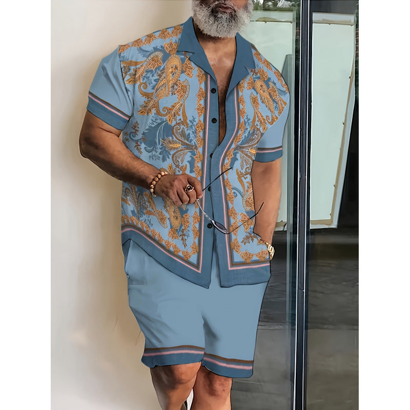 Ensemble T-shirt et Short Homme avec Impression Numérique 3D
