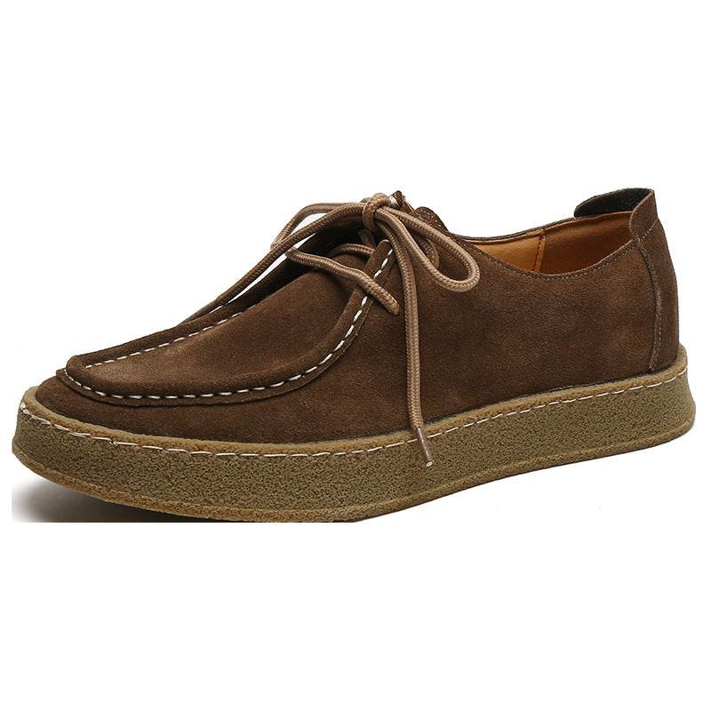 Chaussures décontractées en cuir et daim de style britannique - Droxev