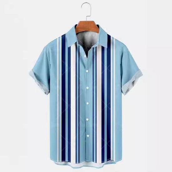 Chemise hawaïenne décontractée imprimée en 3D pour homme, tenue de vacances en bord de mer - Droxev