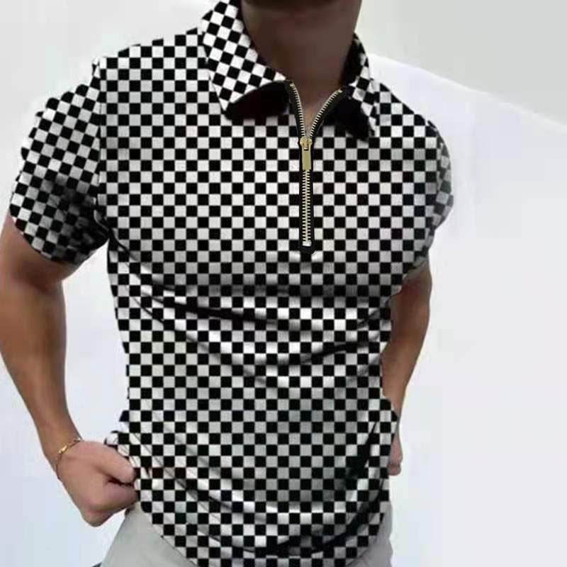 Polo homme uni, chemise à manches courtes, chemise d'été, vêtements pour hommes - Droxev