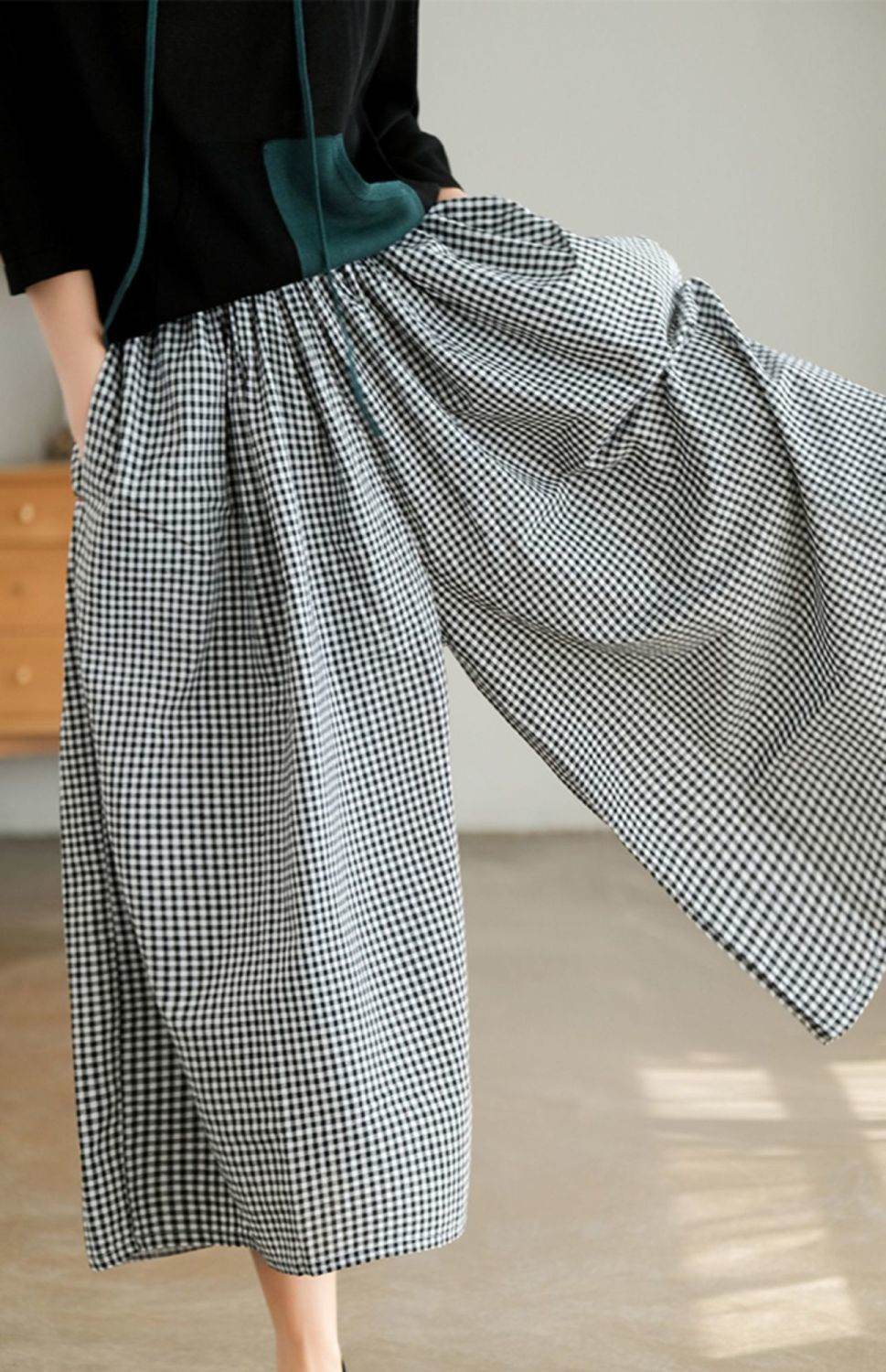 Pantalon court décontracté pour femme - Droxev