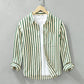 Chemise ample à manches longues et rayures verticales