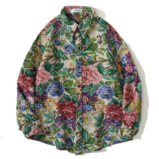 Veste en laine Chemise rétro à manches longues - Droxev