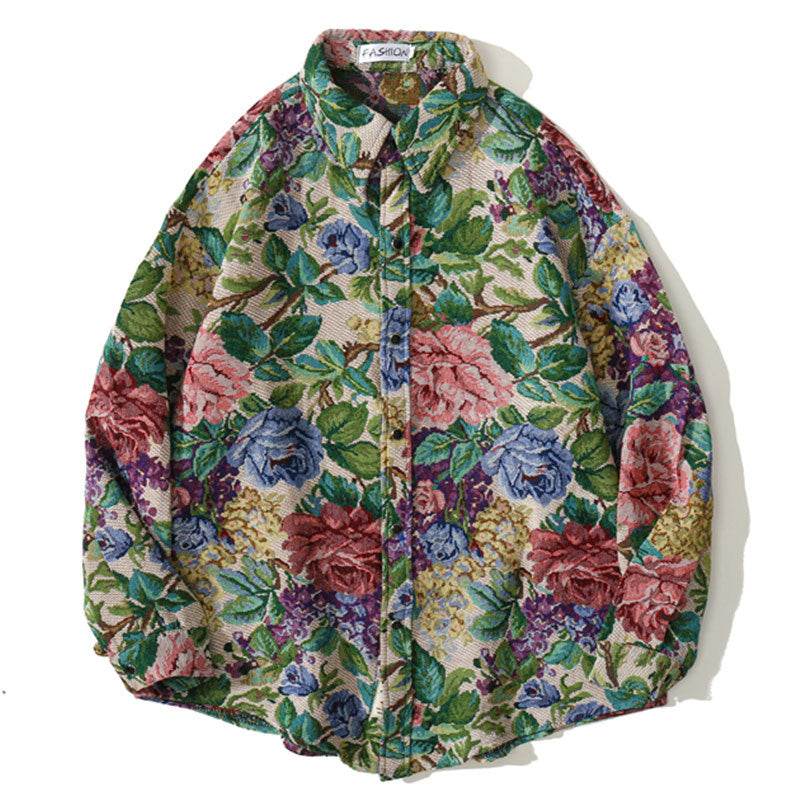 Veste en laine Chemise rétro à manches longues - Droxev
