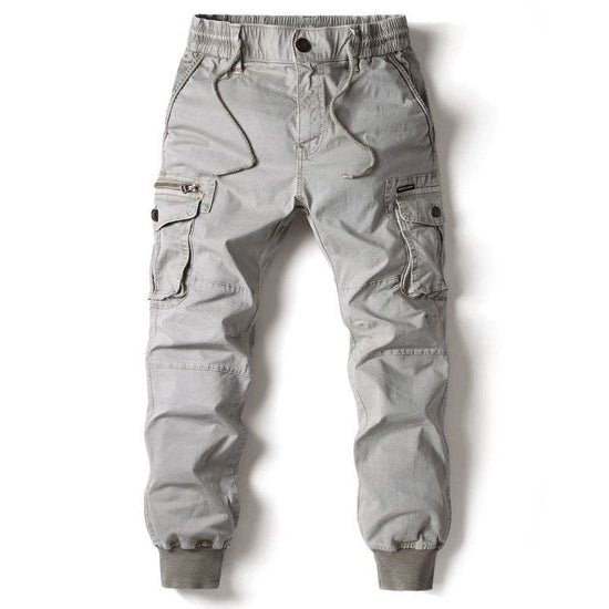 Pantalon skinny uni multi-poches pour homme - Droxev