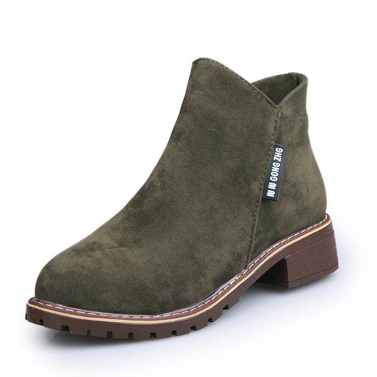 Version coréenne avec bottes Martin en velours - Droxev