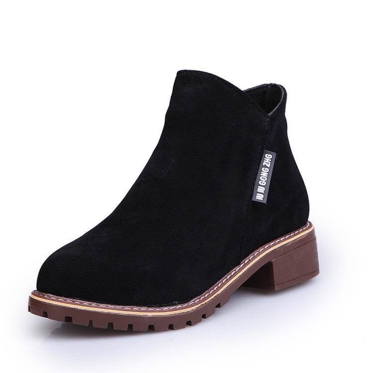 Version coréenne avec bottes Martin en velours - Droxev