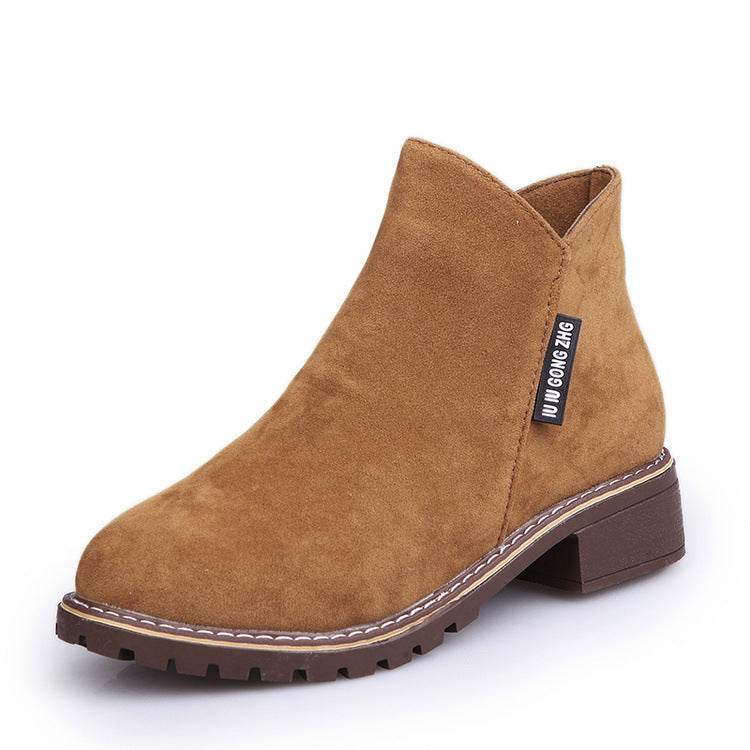 Version coréenne avec bottes Martin en velours - Droxev