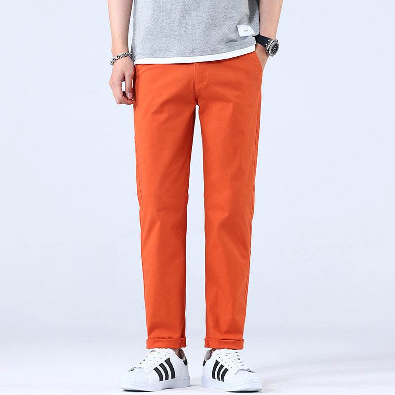 Pantalon extensible coupe slim droite tendance pour homme - Droxev