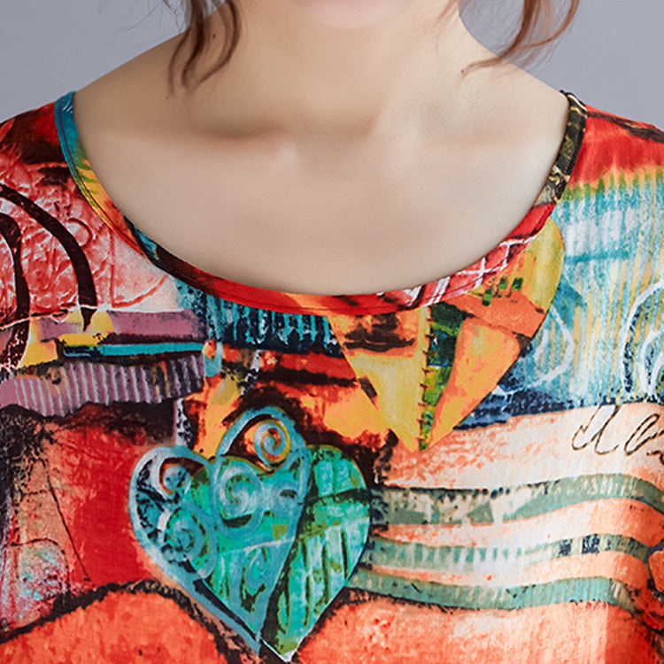 Robe rétro en coton et lin au-dessus du genou, style littéraire printanier