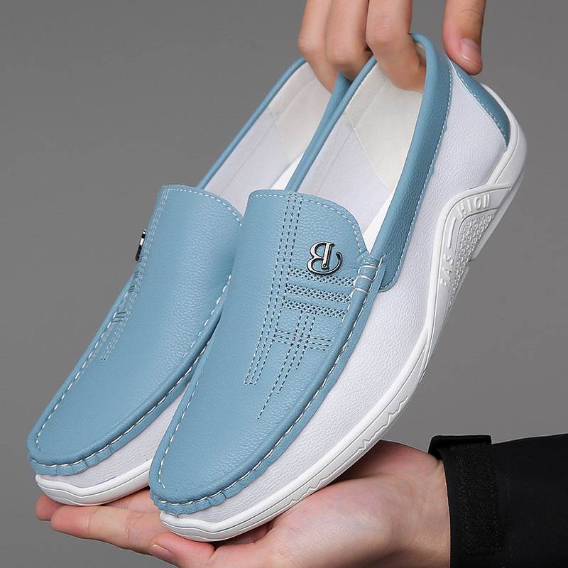 Chaussures d'été décontractées en cuir pour hommes - Droxev