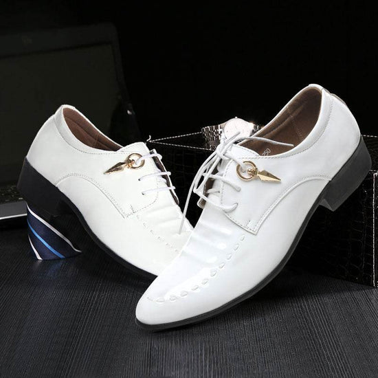 Chaussures de mariage de luxe en cuir pour hommes - Droxev