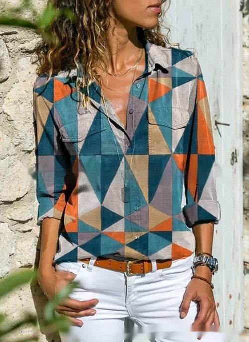 Chemise ample à manches longues à la mode - Droxev
