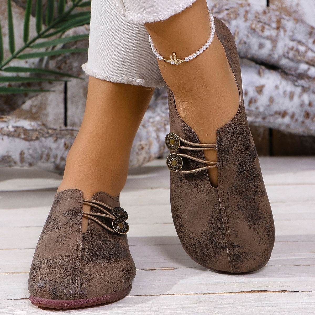 Sandales à enfiler à bout carré pour femme, chaussures plates et souples, tendance pour l'été - Droxev