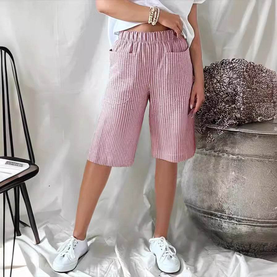 Pantalon de plage décontracté à cordon de serrage et poches en seersucker pour homme Cross-Border - Droxev