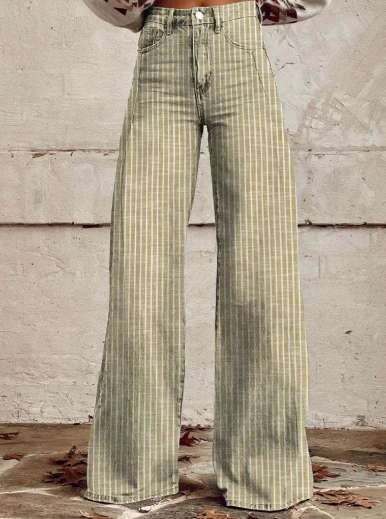 Pantalon décontracté imitation jean fin - Droxev