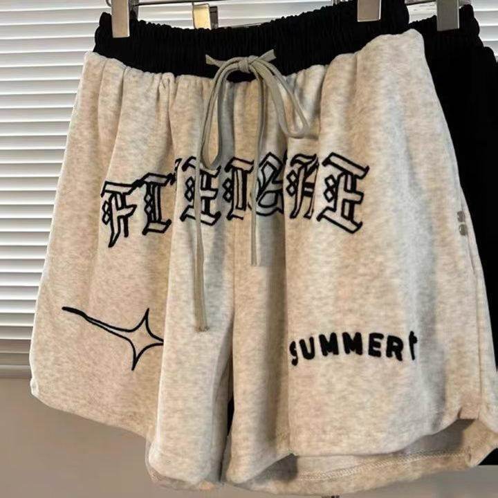 Short de sport brodé rétro américain - Droxev