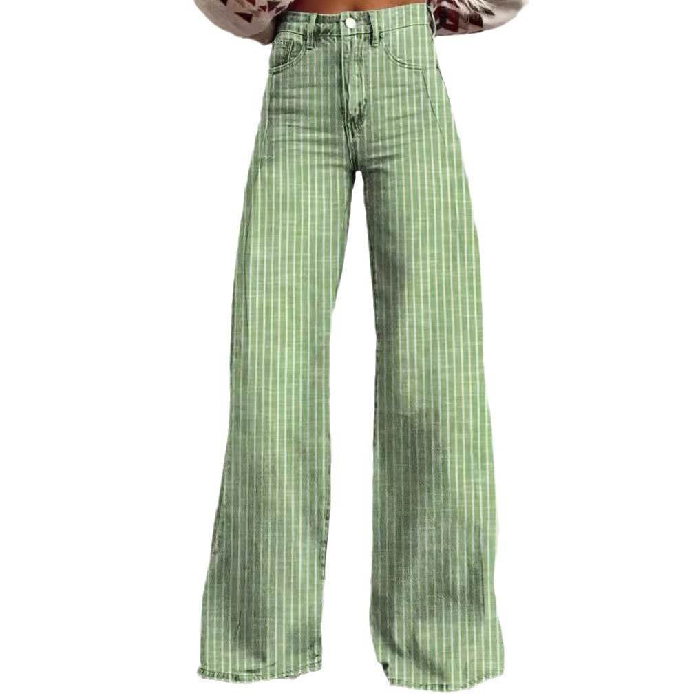 Pantalon décontracté imitation jean fin - Droxev