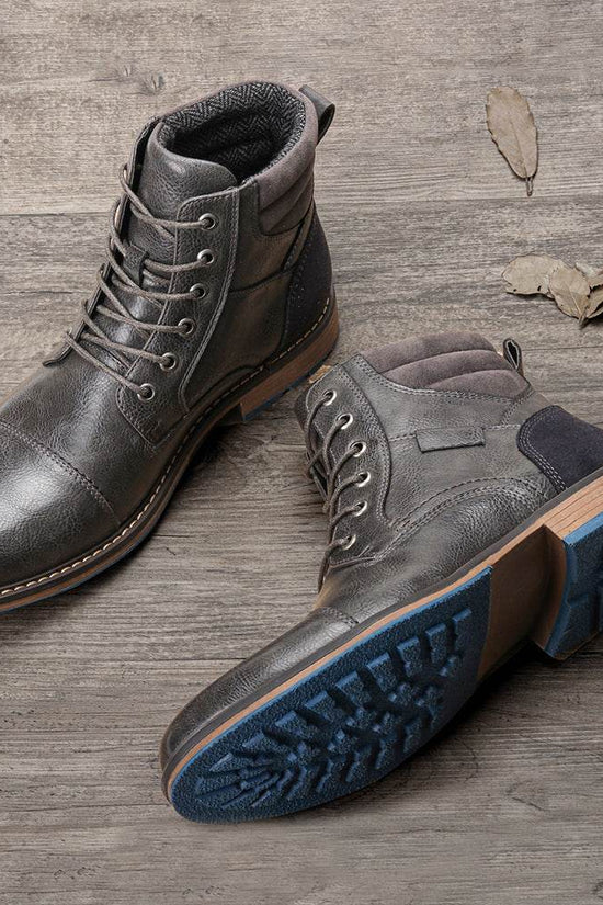 Bottes en cuir pour hommes de grande taille Bottes simples