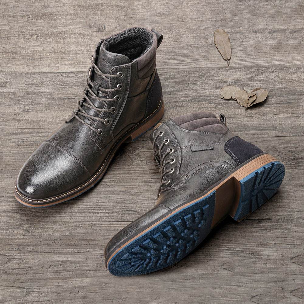 Bottes en cuir pour hommes de grande taille Bottes simples