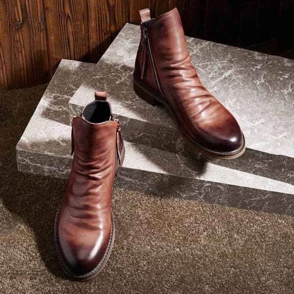 bottes antidérapantes à fermeture éclair pour hommes - Droxev