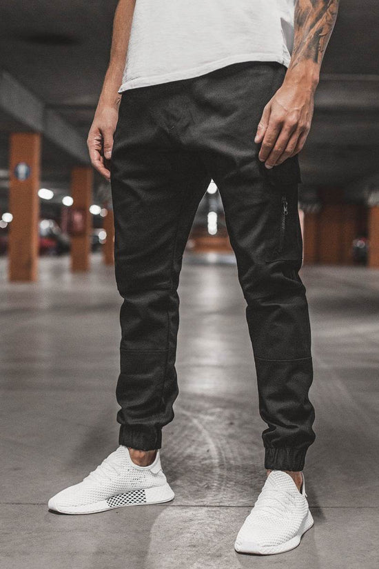 Pantalon long décontracté pour homme avec poches latérales zippées - Droxev