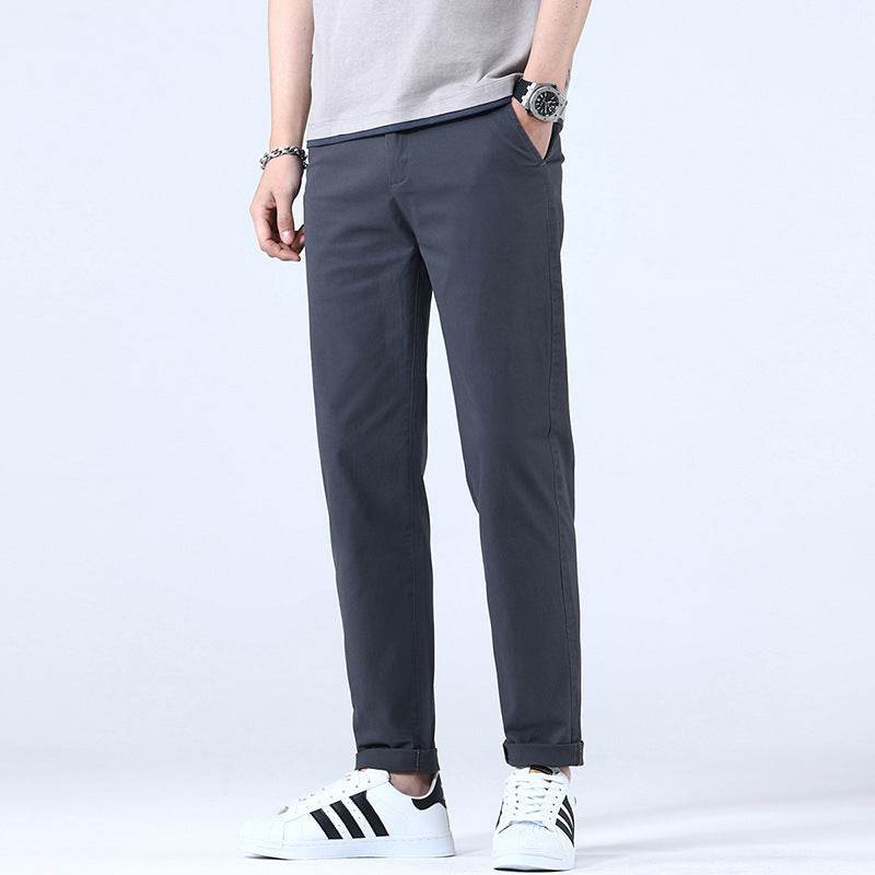 Pantalon extensible coupe slim droite tendance pour homme - Droxev