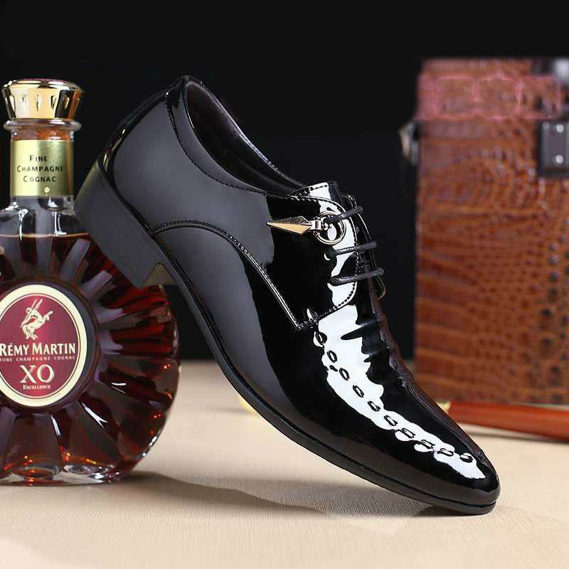 Chaussures de mariage de luxe en cuir pour hommes - Droxev
