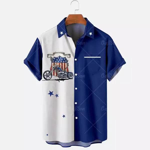 Chemise hawaïenne décontractée imprimée en 3D pour homme, tenue de vacances en bord de mer - Droxev