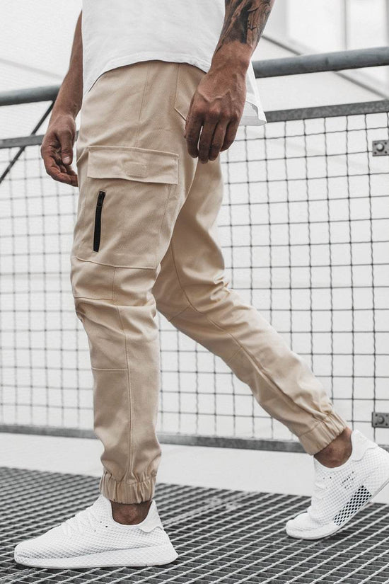 Pantalon long décontracté pour homme avec poches latérales zippées - Droxev