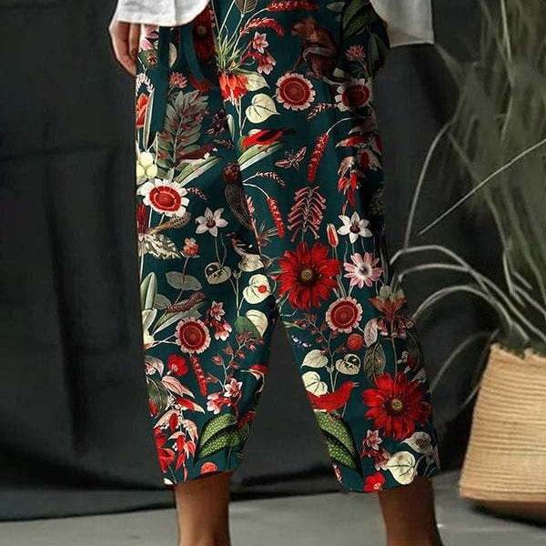 Combinaison décontractée à imprimé floral et motif floral - Droxev