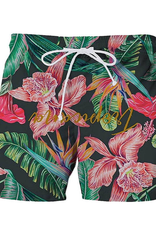 Pantalon de plage décontracté pour homme, imprimé numérique 3D, motif feuille de bananier japonais, été - Droxev