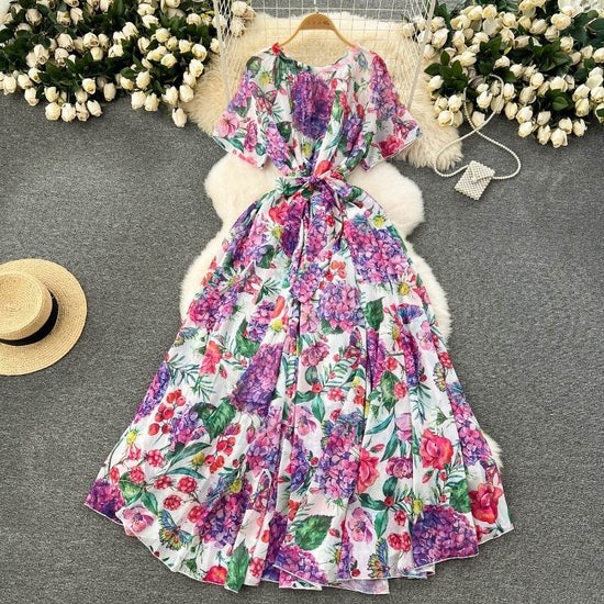 Robe moulante à lacets imprimée - Droxev