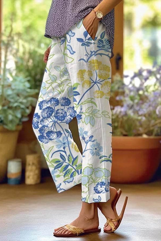 Combinaison décontractée à imprimé floral et motif floral - Droxev